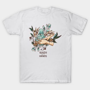 Wash You Hand Illustration T-Shirt